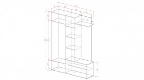 ЛУИЗА Прихожая (сонома/белый) в Режи - rezh.ok-mebel.com | фото 2